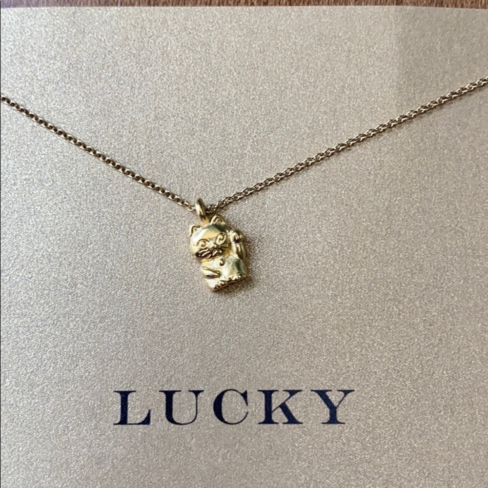 Dogeared Lucky Cat necklace